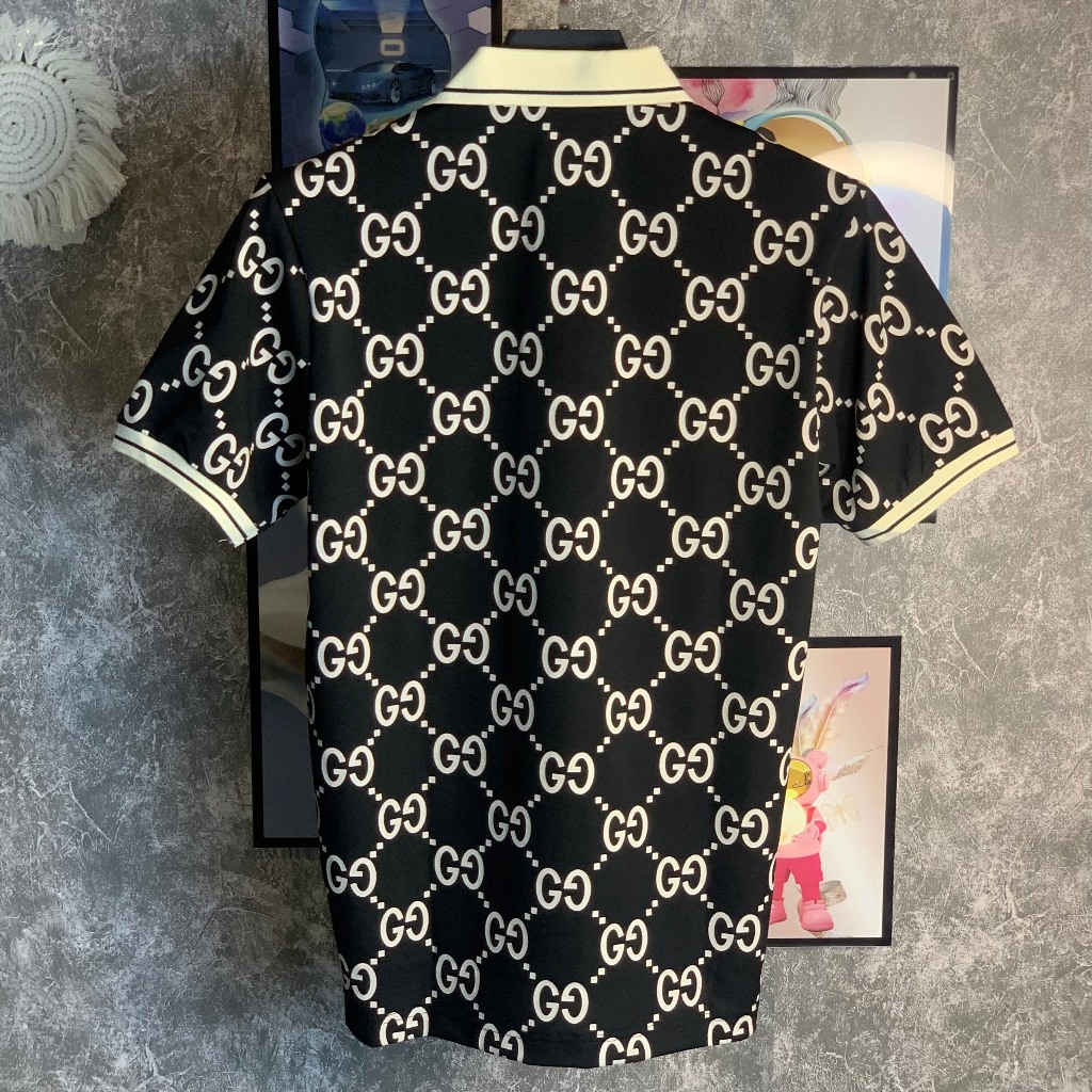 Áo Polo Gc cổ bẻ họa tiết Xích thun basic cộc tay phong cách trẻ trung chuẩn form 2024