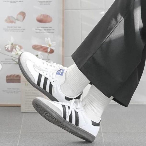 [AIO sneaker]  Giày_Adidas Samba Trắng,Giày Samba ADS Nam Nữ Trắng Sọc Đen Cá Tính Mẫu Basic Đi Êm Chân Full Box Bill