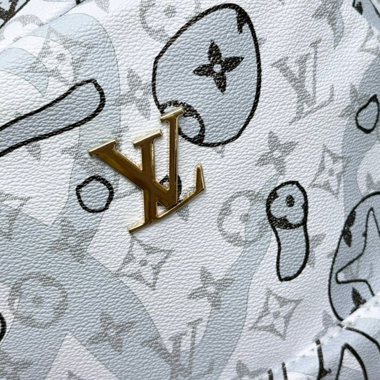 Balo L.V Hoạ Tiết Monograms Xanh ngọc Cao Cấp đi chơi, đi du lịch,Balo Cặp Đi học hoạ tiểt mặt cười mới nhất 2024