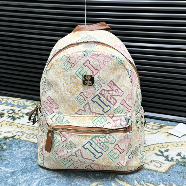 Balo H&M Hoạ Tiết Monograms Cao Cấp đi chơi, đi du lịch,Balo Cặp Đi học hoạ tiểt mặt cười mới nhất 2024