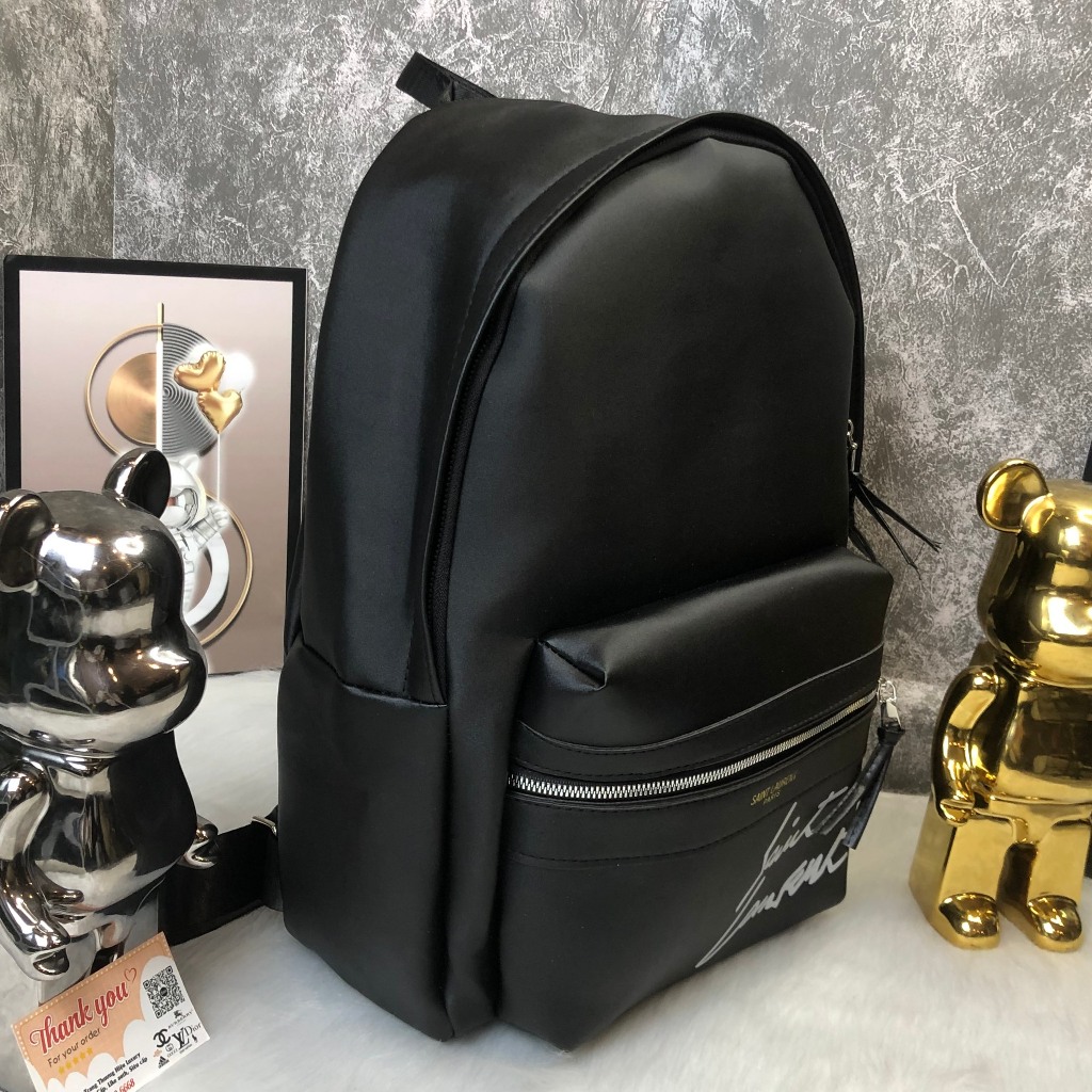 Balo Da Học Sinh Xinh Chữ Kí Saint Laurent  Chất Liệu Cao Cấp,,Balo SL Cao Cấp đi chơi, đi du lịch,Balo Cặp Đi Chơi