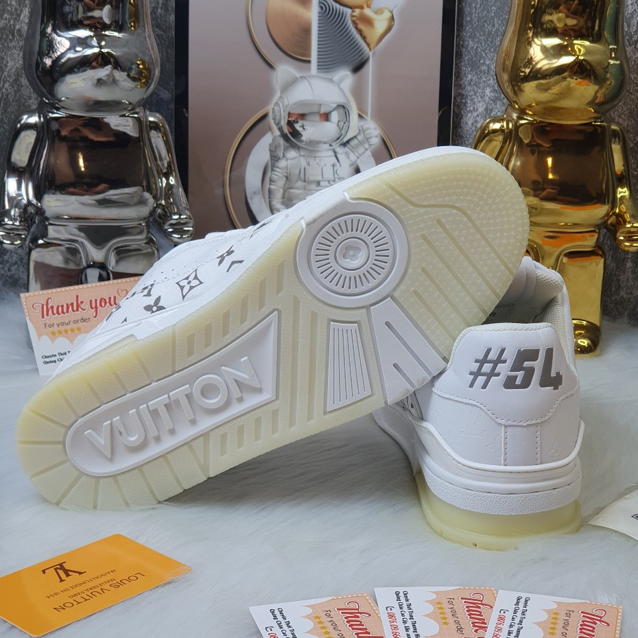 [ Ocean Park Luxury ] Giày LV 54 trắng đế be thấp cổ bản cao cấp 2024 Hàng quảng châu full box