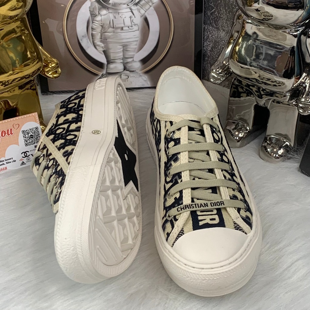 [ Ocean Park Luxury ]Giày Walk’n’Dior Sneaker Grey Oblique Embroidered Cotton,Dior b56 gray Cao Câp,GIÀY DR B56 Canvas