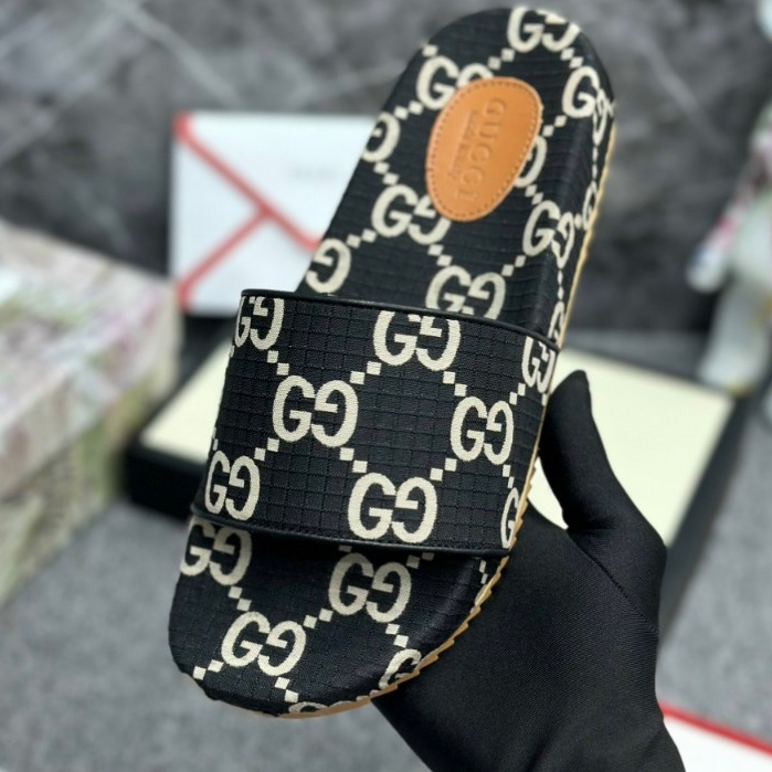Dép Lê quai ngang GC họa tiết monogram logo nam nữ Mới 2024 Cập Bến,Dép Lê Huấn Hoa Hồng họa tiết gc