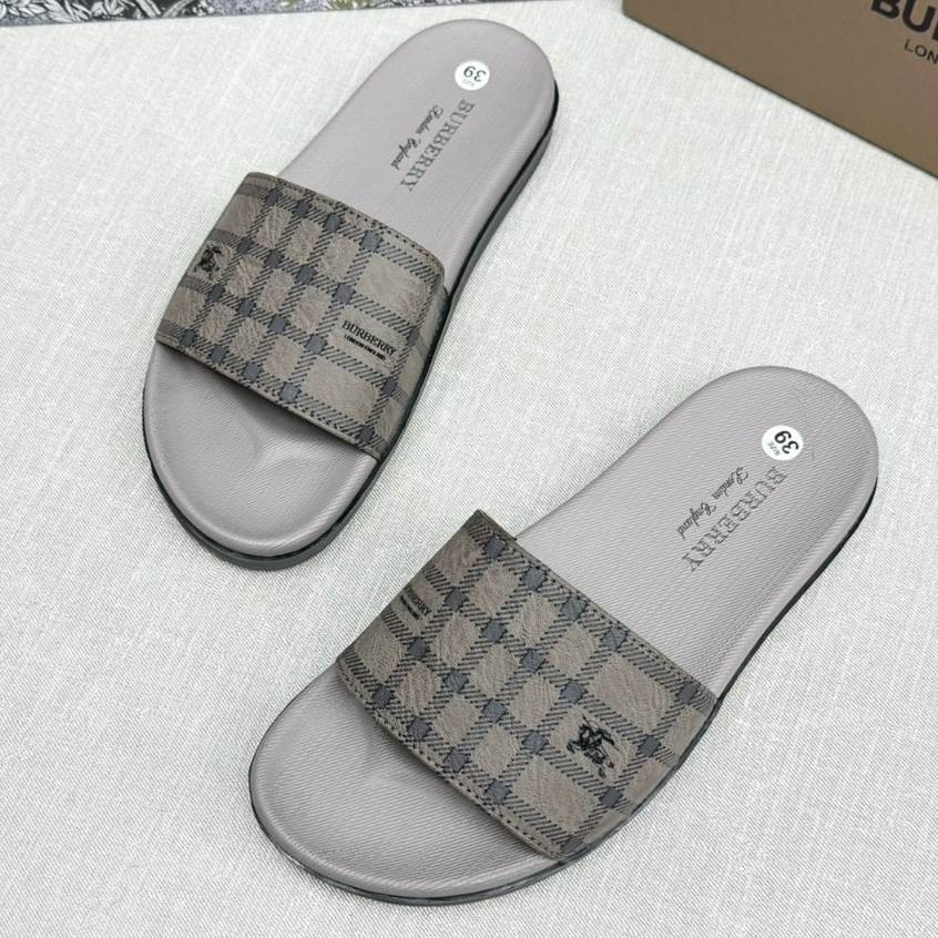 Dép BBR Nam Nữ Quai Da kẻ mờ, Đế Cao Su Non Êm Chân - Dép bbr sang chảnh Boy Phố Họa Tiết Phong Cách Trẻ Trung