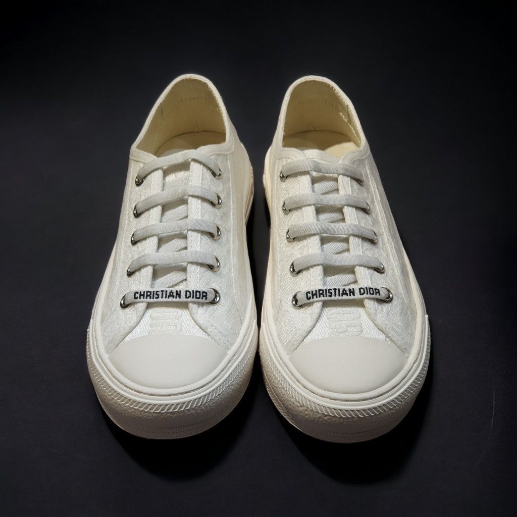 [ AIO LUXURY ] Giày Thể Thao Sneaker Di.or B56 Full Trắng Cao Cấp, Di.or Walk Embroider Cotton họa tiết vải trắng full