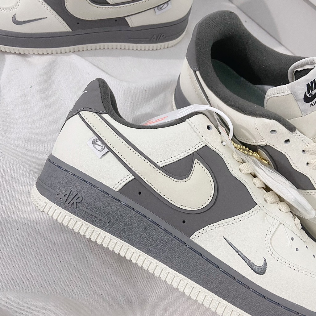 Giày Thể Thao AF1 Mini Swoosh Xám Xi Măng (Full Box) GIÀY AF1 XÁM TRO AF1 XÁM CHUỘT MẪU MỚI