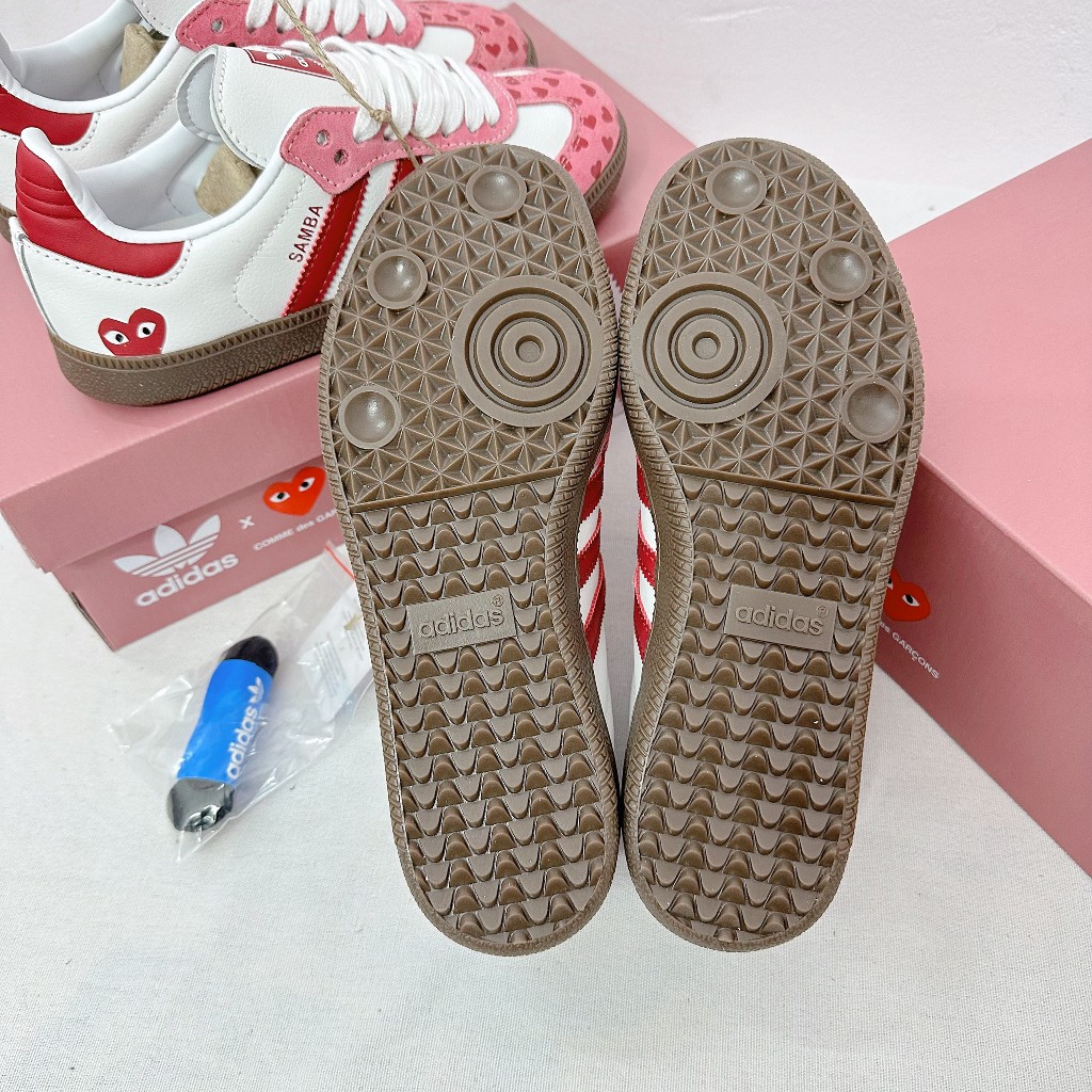 [AIO sneaker] Giày_Adidas Samba OG x CDG Heart Nam Nữ Hồng họa tiết trái tim Cá Tính Mẫu Basic Full Box Bill