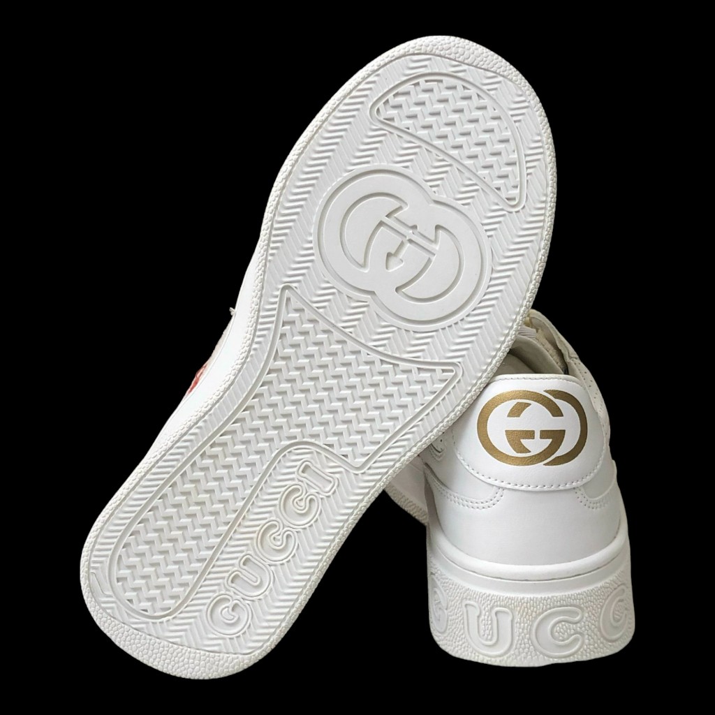 Giày Thể Thao Gu.cci Trắng Monogram Cao Cấp Full Phụ Kiện GC Đế Cao 6cm Hàng Cao Cấp 2023,Giày Gu.cci GG Supreme Canvas