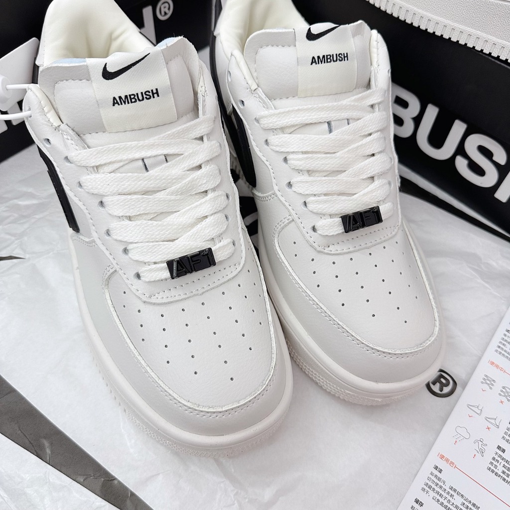 Giày air foce1 low ambush white black - af1 ambush trắng be đen [ bản best ]