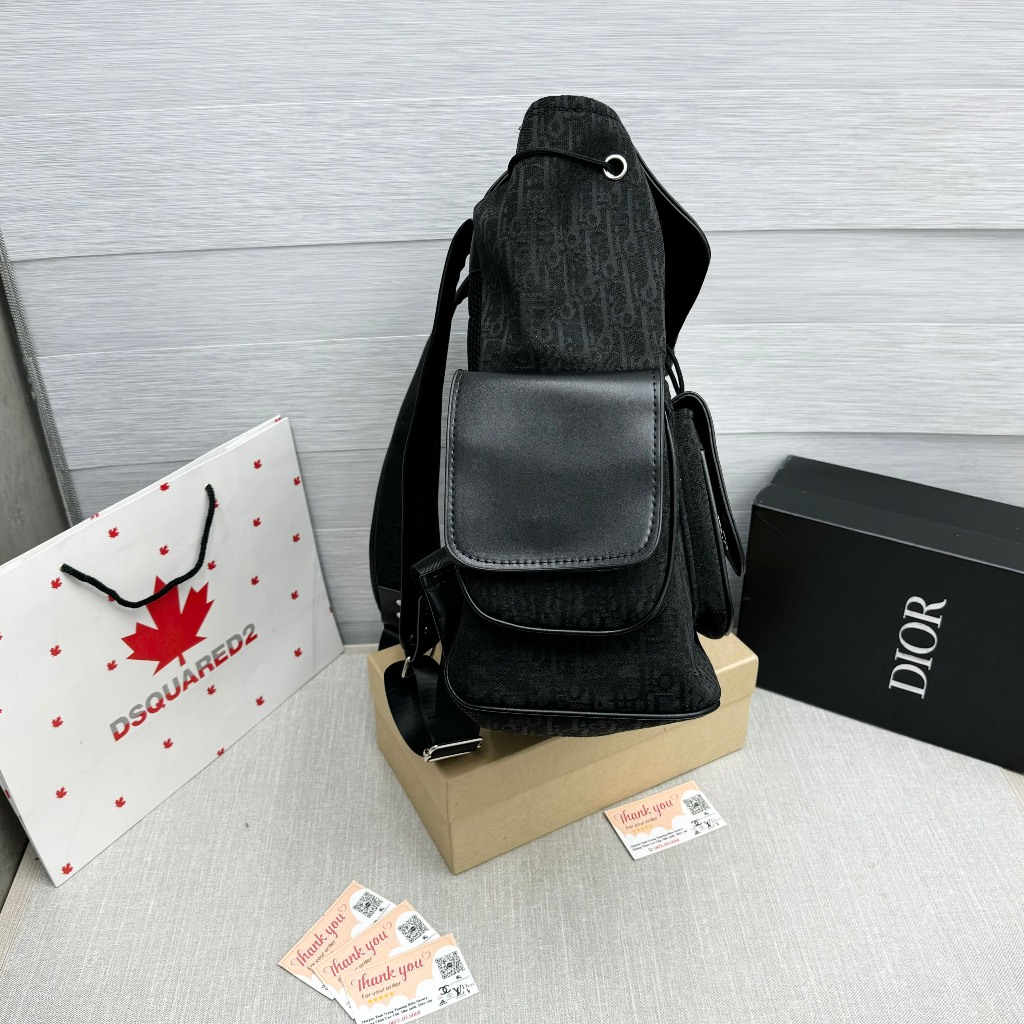 Balo ĐÌ O Đen cao cấp - Chất liệu da phối vải - Fom dáng cực đẹp - Size 55 cực bự - Dành cho ae đi học và Du lịch