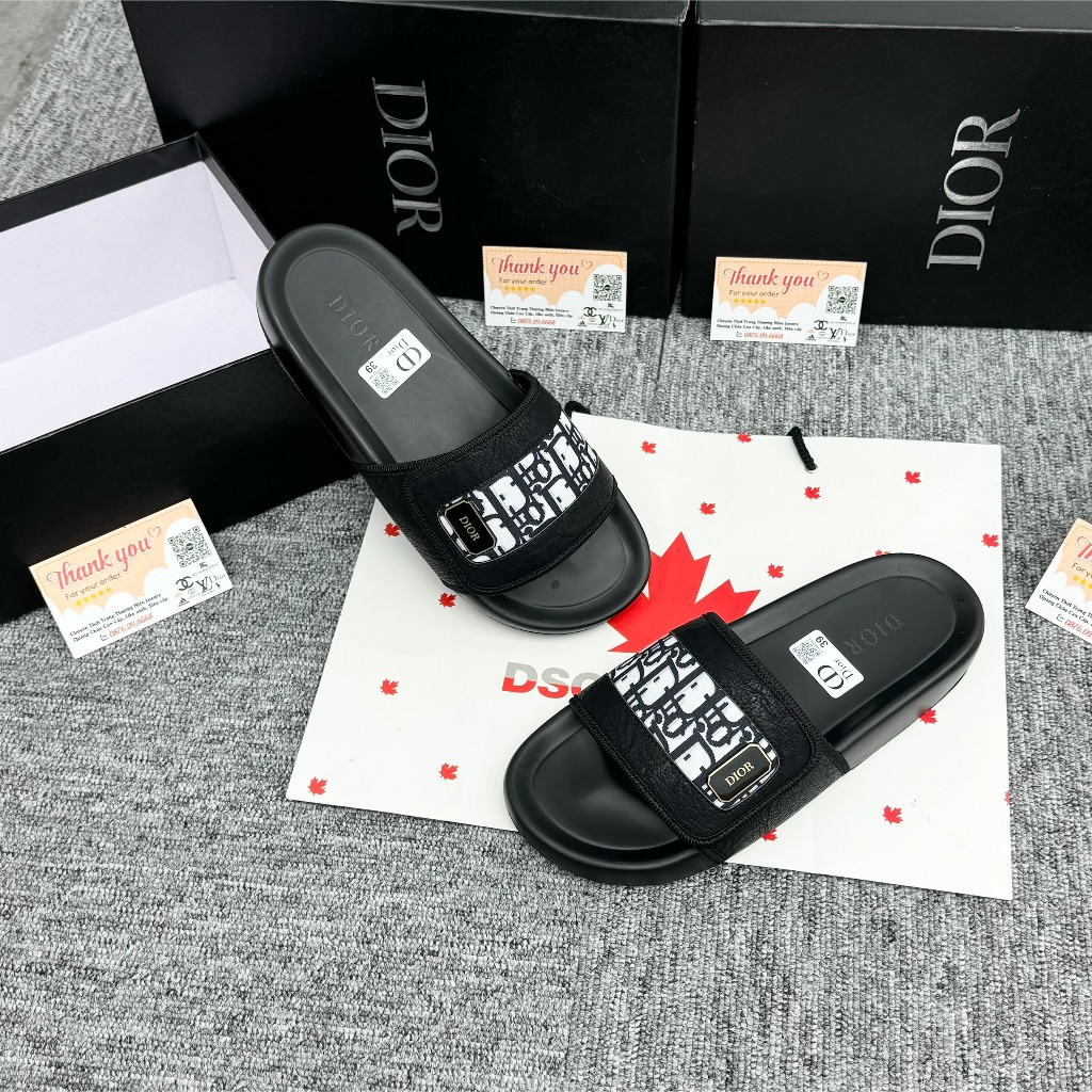 [ Xưởng Giày AIO ] Dép nam nữ Dio quai dán logo kim loại hàng chuẩn mới,siêu đẹp , sang chảnh hot nhất năm 2024 cập bến