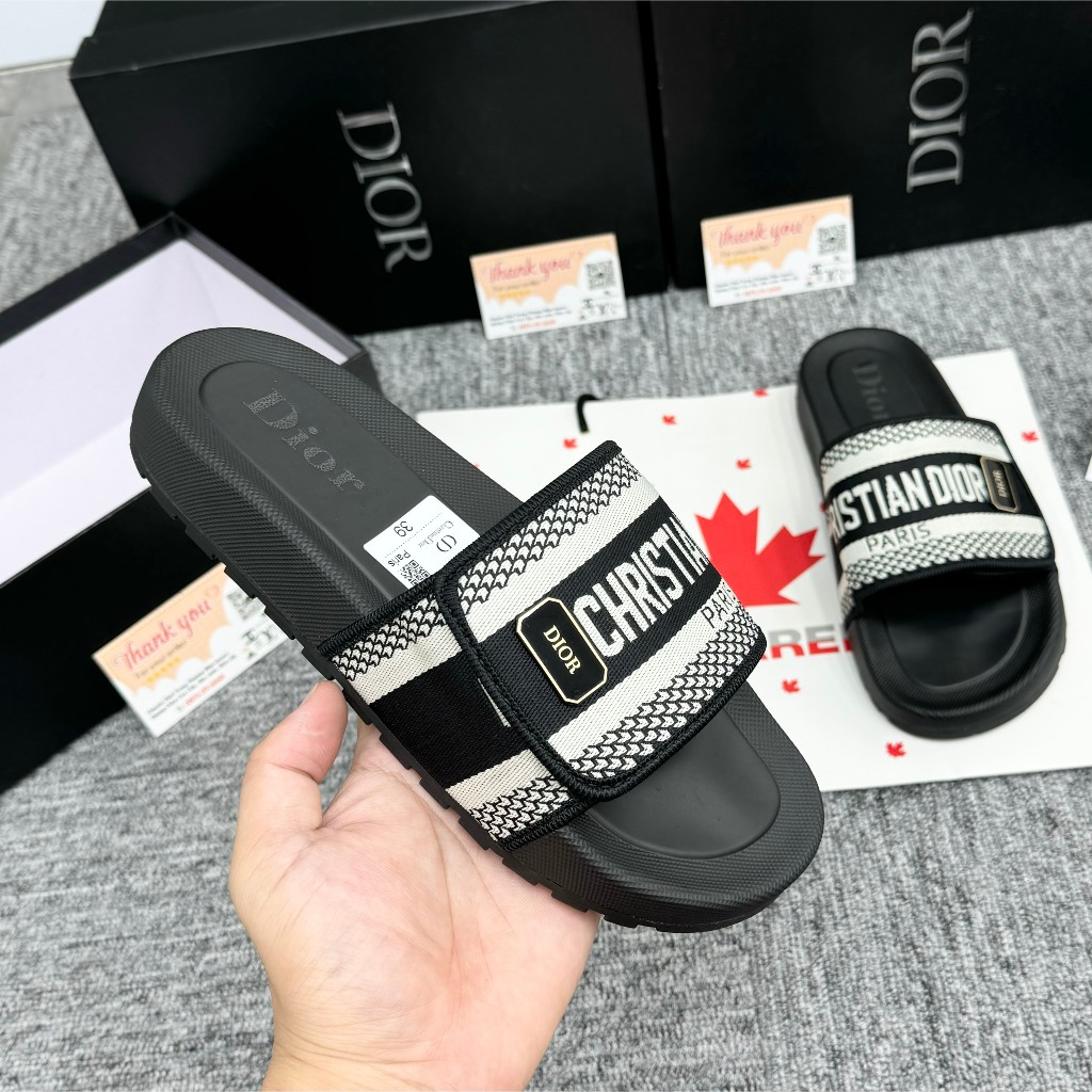 [ Xưởng Giày AIO ] Dép Nam Di.or quai dán đế độn siêu dày, Dép quai ngang hàng mới,siêu đẹp hot nhất 2024