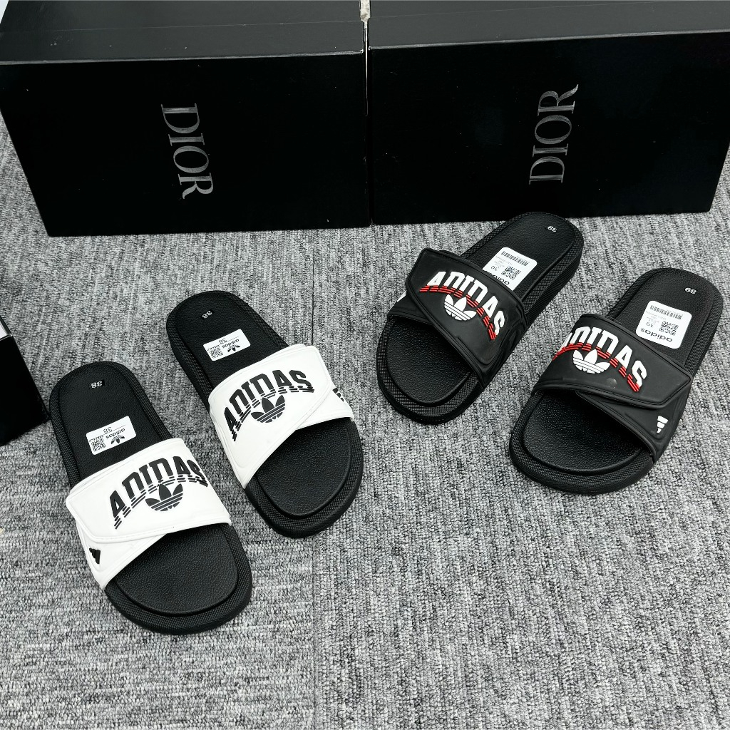 Dép Adi,das quai dán đế cao su, Dép Nam nữ Quai Ngang đế cứng mẫu mới 2024