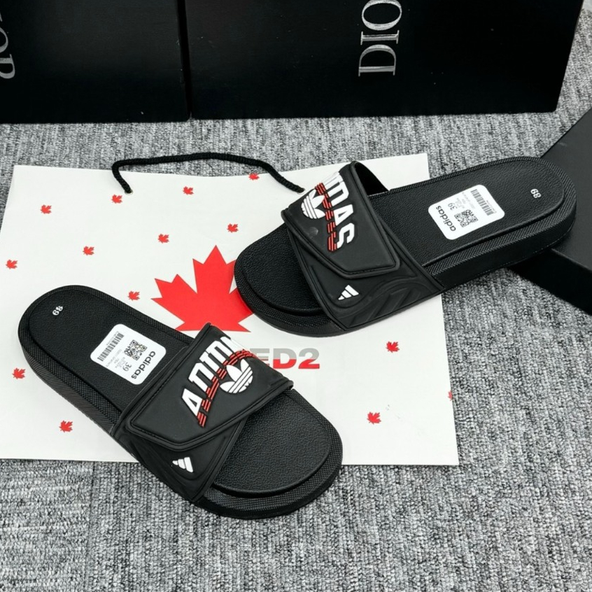 Dép Adi,das quai dán đế cao su, Dép Nam nữ Quai Ngang đế cứng mẫu mới 2024