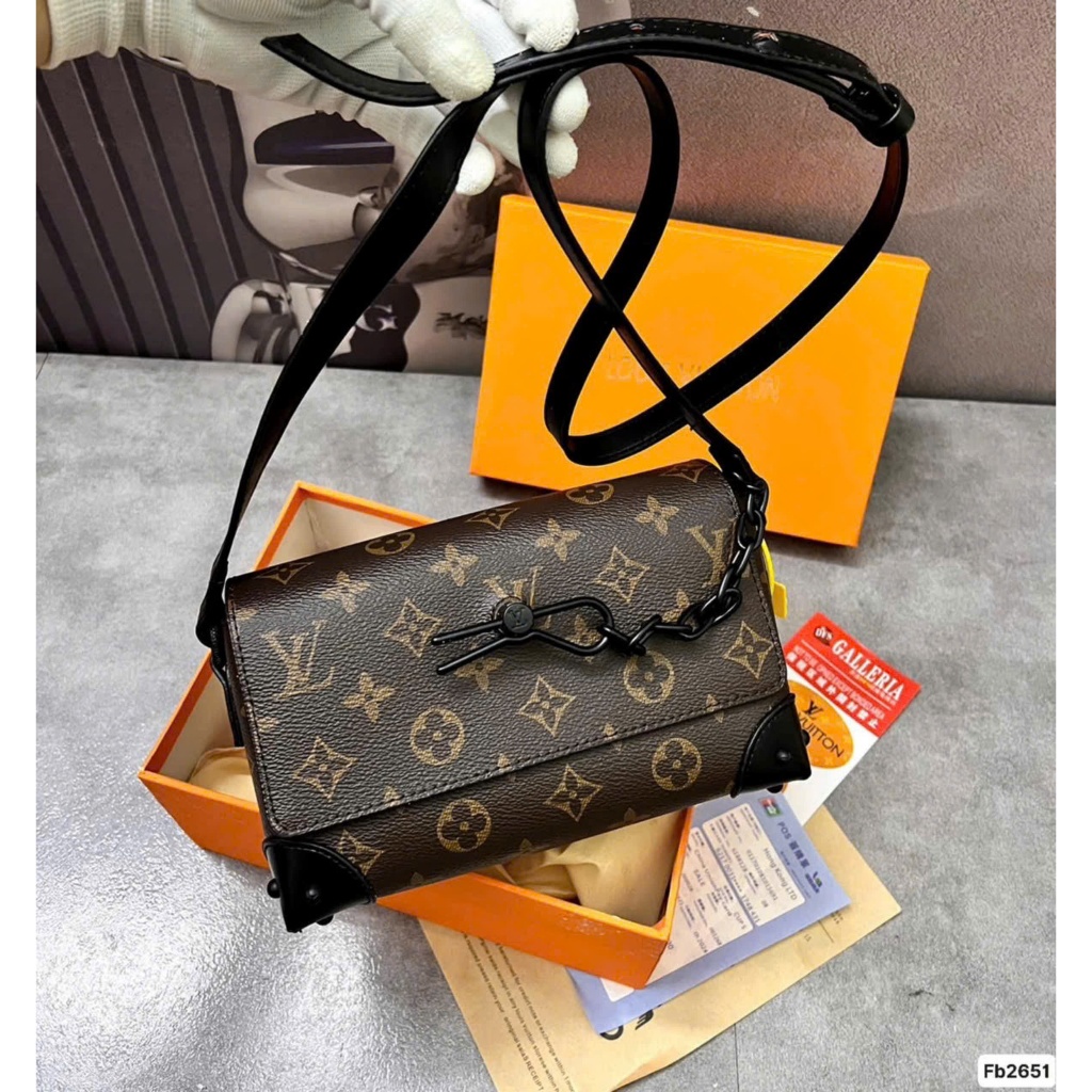 Túi Đeo Chéo Tag Xích Nam Châm L.V Vân Hoa In Cao Cấp - Túi New Ảnh Thật Ful Box Hàng QC Cao Cấp