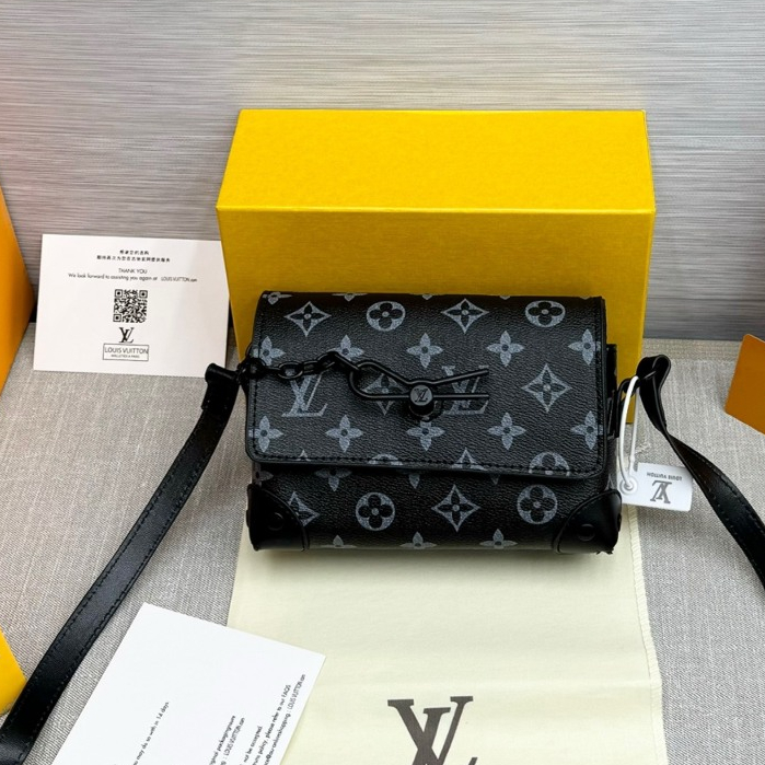 Túi Đeo Chéo Tag Xích Nam Châm L.V Vân Hoa In Cao Cấp - Túi New Ảnh Thật Ful Box Hàng QC Cao Cấp