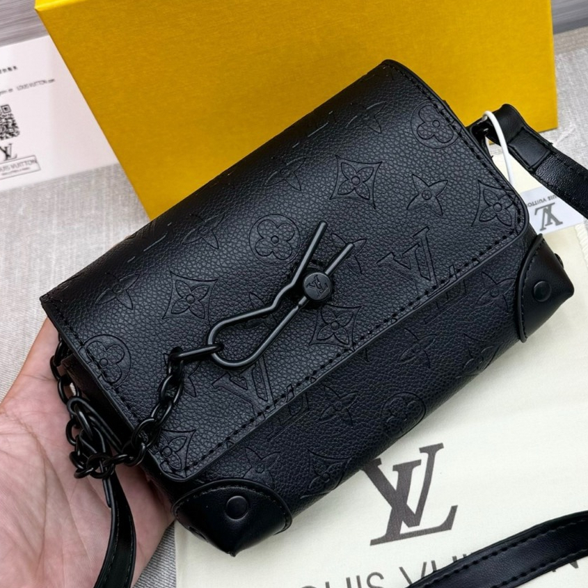 Túi Đeo Chéo Tag Xích Nam Châm L.V Vân Hoa In Cao Cấp - Túi New Ảnh Thật Ful Box Hàng QC Cao Cấp