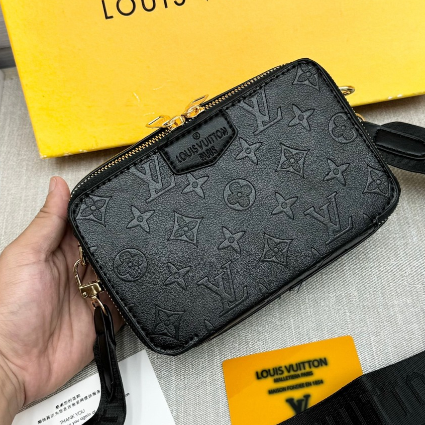 Túi Đeo Chéo Unisex Alpha Wearable,Size 19, Chất Liệu Da Bò, Check On Code,Full Box, Túi Vải Thẻ Bill, Bảo Hành 12 Tháng