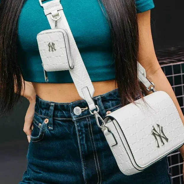 Túi Đeo Chéo MLB Logo NY Chất Liệu Da Simili Cao Cấp Chống Nước,Túi Đeo Chéo Mini Nam Nữ Đang Hót Hiện Nay