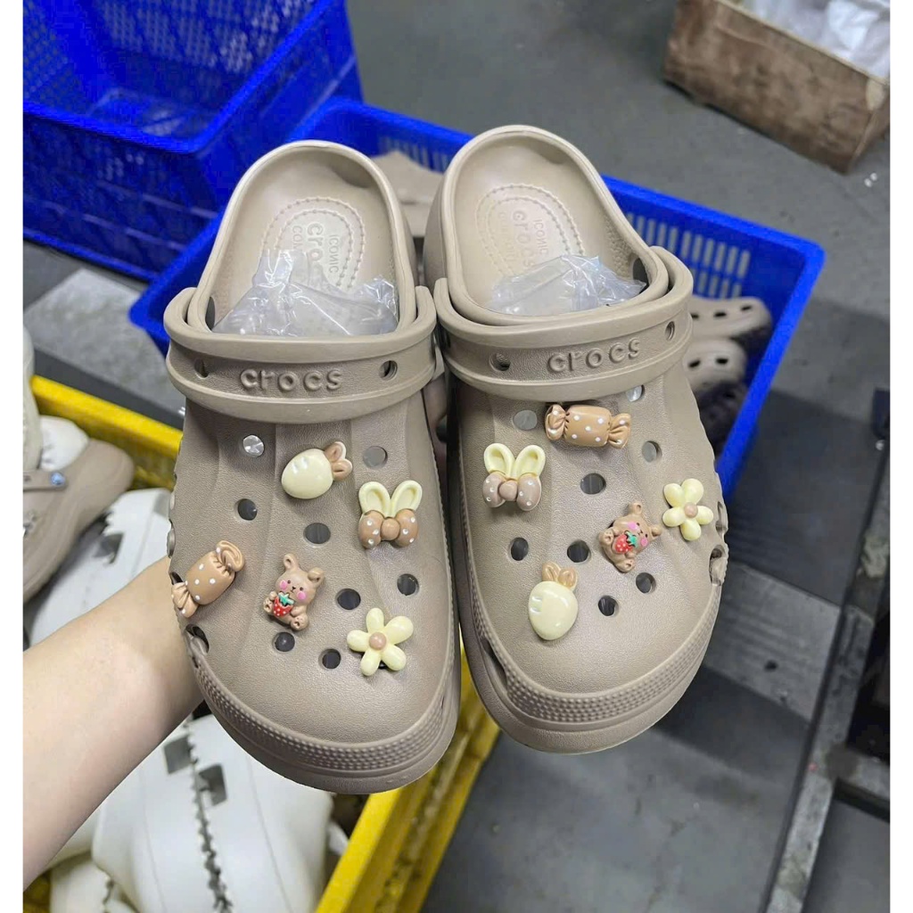 Dép sục Baya Platform đế cao 4,7 cm tặng kèm 12 stickers 3D full tag độ hoàn thiện cao