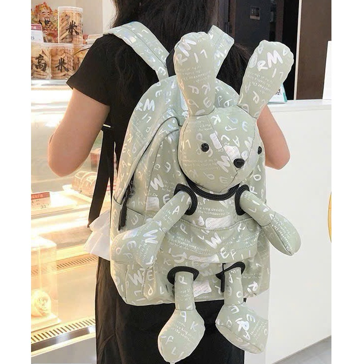 Balo thỏ xanh nhạt baby three balo thỏ màu ngẫu nhiên, hộp mù Balo baby three