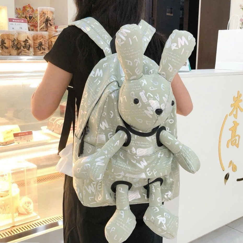 Balo thỏ xanh nhạt baby three balo thỏ màu ngẫu nhiên, hộp mù Balo baby three