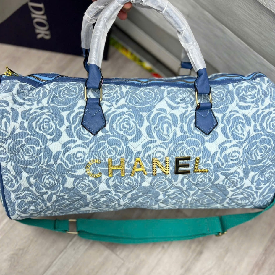 TÚI DU LỊCH XANH , TÚI TRỐNG CHANEL,Túi xách VẢI du lịch đeo chéo nam nữ cao cấp túi trống size lớn thời trang thể thao