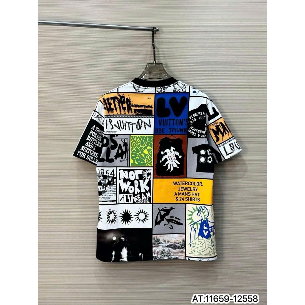 Áo Phông thun Unisex LV Họa Tiết Monogram Cao Cấp, In Nhiệt Siêu Bền Đẹp - Áo Thun Hè nam Nữ Giá Rẻ Hot 2025