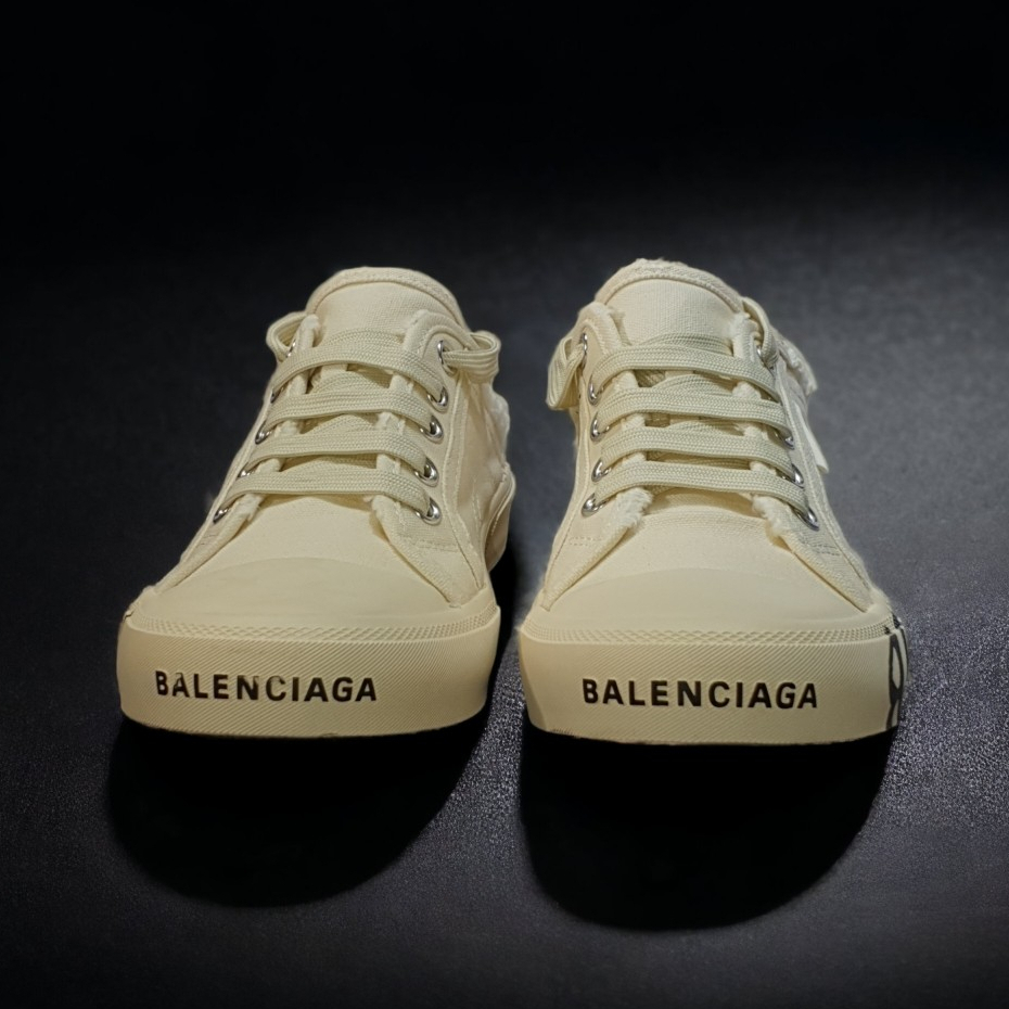 Giày sục Balenciaga Cổ Thấp Mặt Gương 3D ,Giày BALENCIAGA canvas họa tiết chữ đế cao cấp, sục Balenciaga trắng có chữ
