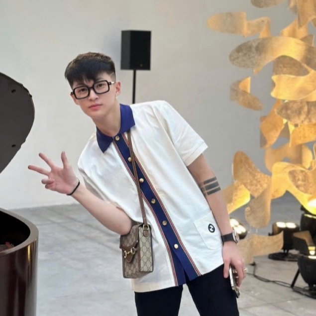 Túi xách DA nữ đeo chéo Túi đeo chéo da nam nữ mini bag GG nâu hoạ tiết chữ chéo monogram móc xích khoá nam châm