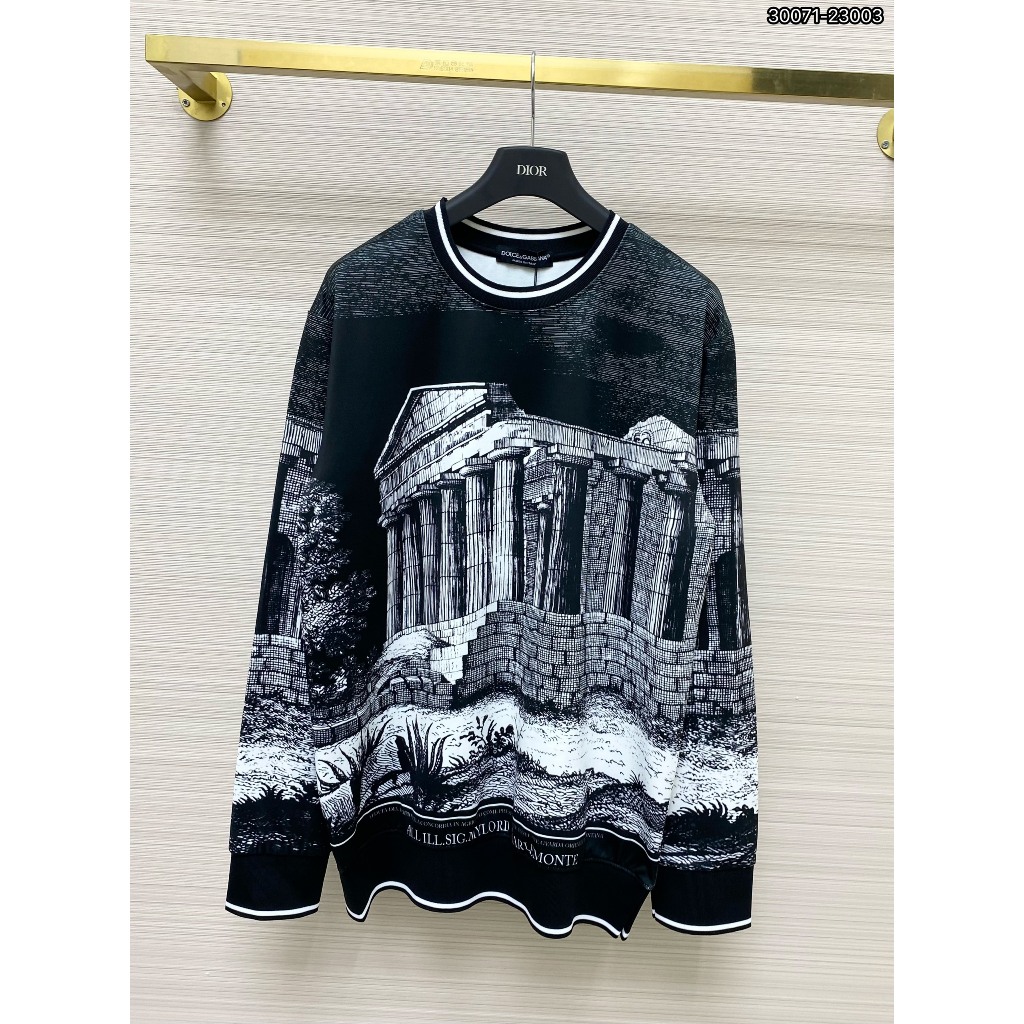 Áo Sweater Dài Tay DG Chất Áo Nỉ, Áo sweater nỉ thu đông nam nữ phối họa tiết đẹp sắc nét cực sang chảnh 2024