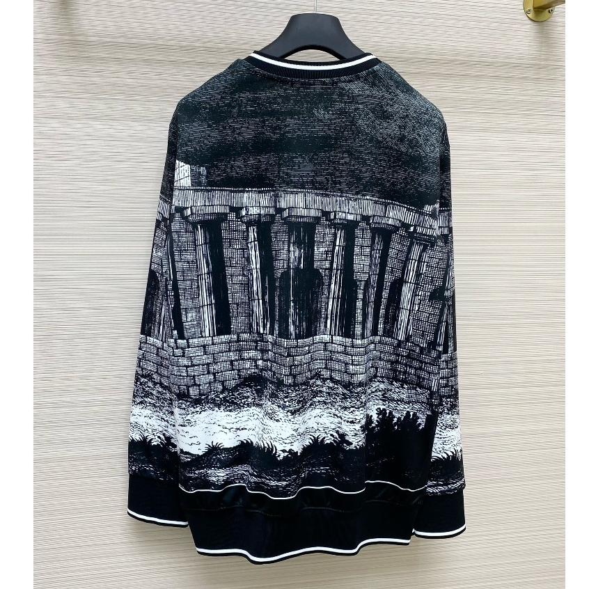 Áo Sweater Dài Tay DG Chất Áo Nỉ, Áo sweater nỉ thu đông nam nữ phối họa tiết đẹp sắc nét cực sang chảnh 2024
