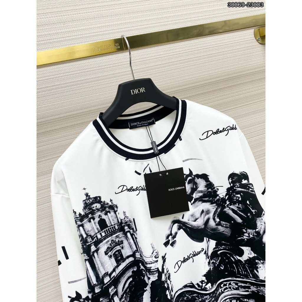 Áo Sweater Dài Tay DG Chất Áo Nỉ, Áo sweater nỉ thu đông nam nữ phối họa tiết đẹp sắc nét cực sang chảnh 2024