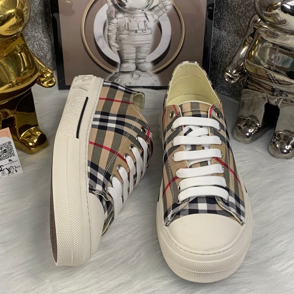 Giày BBR siêu phẩm Full Box - Giày BBR nam full Box Cao Cấp,Giày Sport sneaker giới tính BBR, Giày BBR vải sọc kẻ be