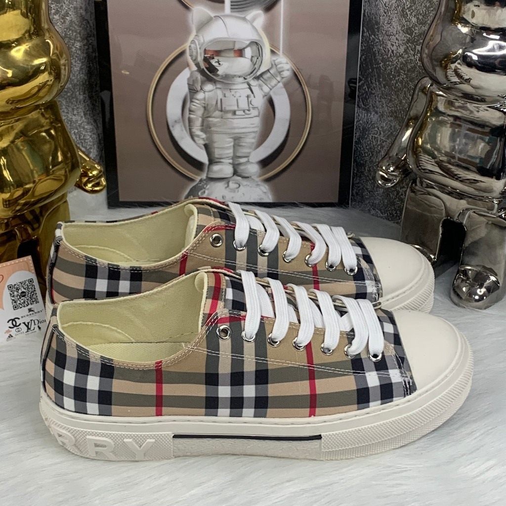 Giày BBR siêu phẩm Full Box - Giày BBR nam full Box Cao Cấp,Giày Sport sneaker giới tính BBR, Giày BBR vải sọc kẻ be