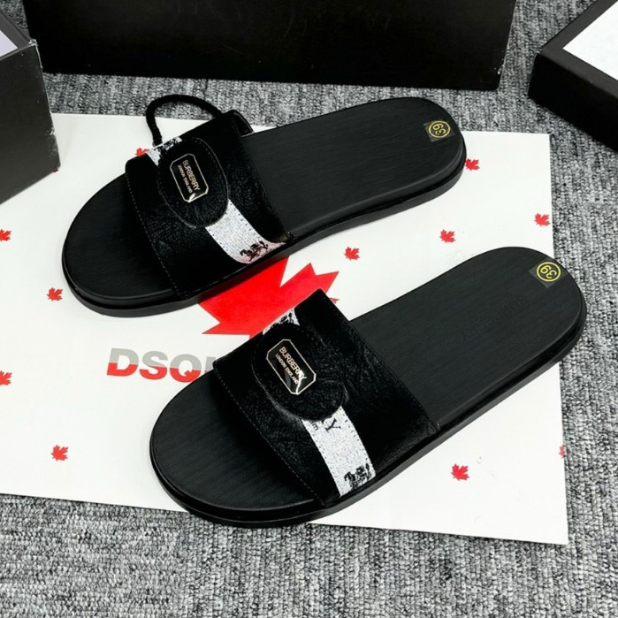 Dép BBR quai DA tag LOGO kim loại Sắc Nét Đã Được Khâu Quai Dép Chắc Chắn, Đế Cao Su Êm Mềm Full box,Dép BBR Nam Nữ