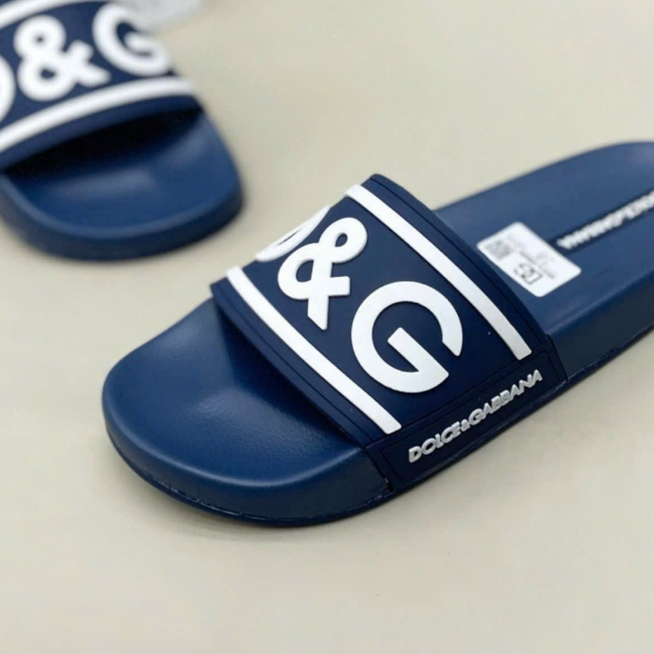 Dép Nam đế bằng DG full xanh chữ to, Thời Trang Cao Cấp năm 2025 đủ size 35-44