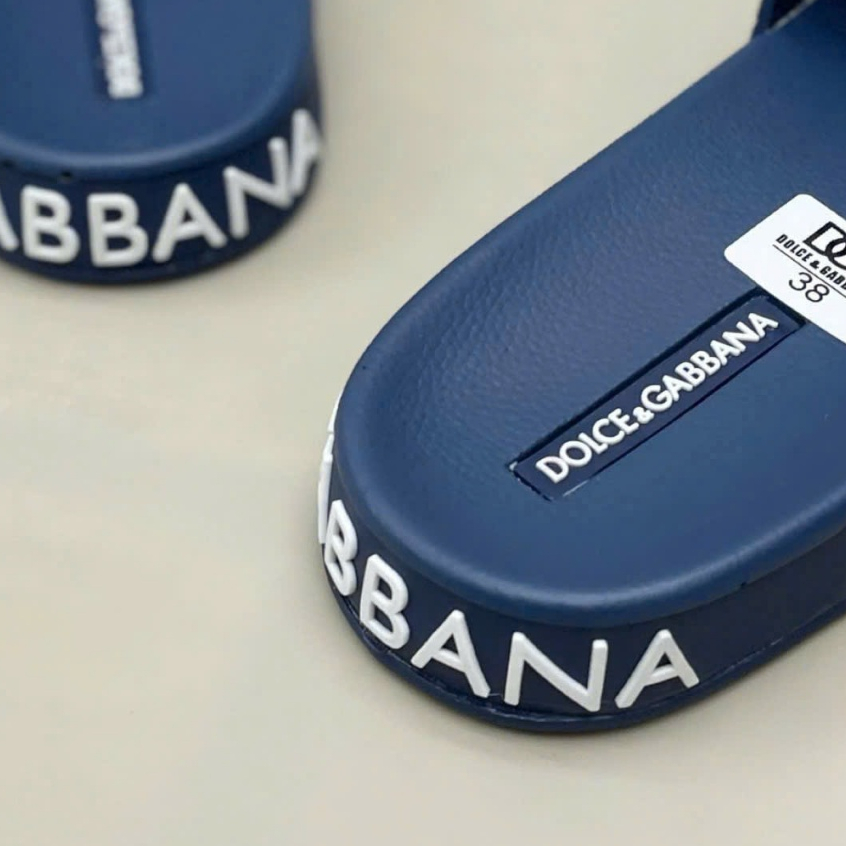Dép Nam đế bằng DG full xanh chữ to, Thời Trang Cao Cấp năm 2025 đủ size 35-44