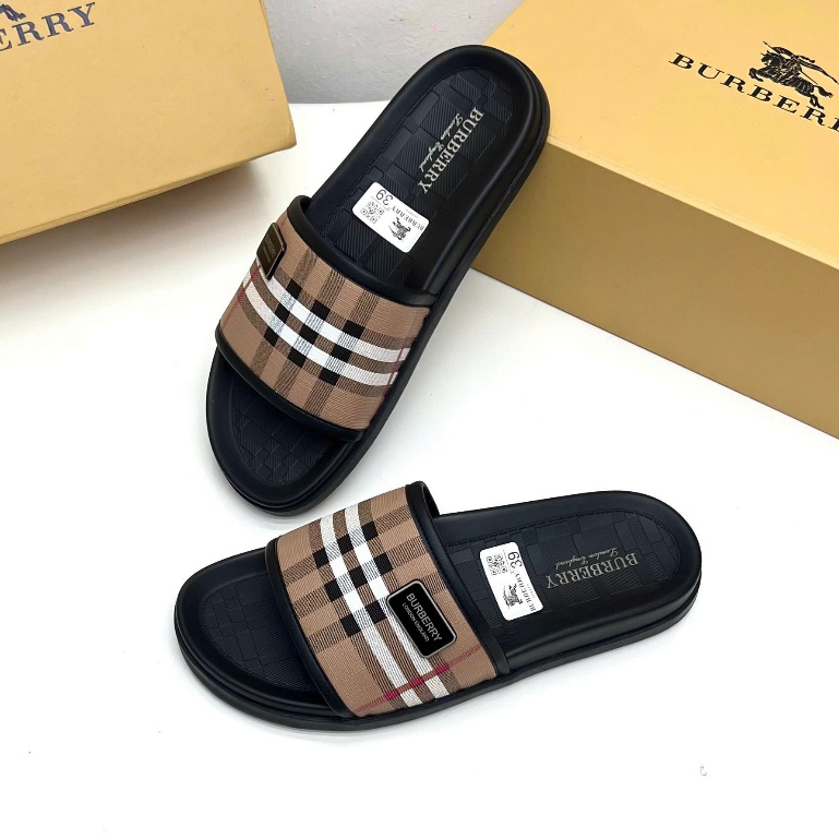 Dép Lê Nam BBR Khâu Đế Hoạ Tiết Tag Mac Logo Bắp bơ ri - Dép Quai Ngang Bbr Đế Cao Đúc Dập Nổi Chữ Cực Đẹp