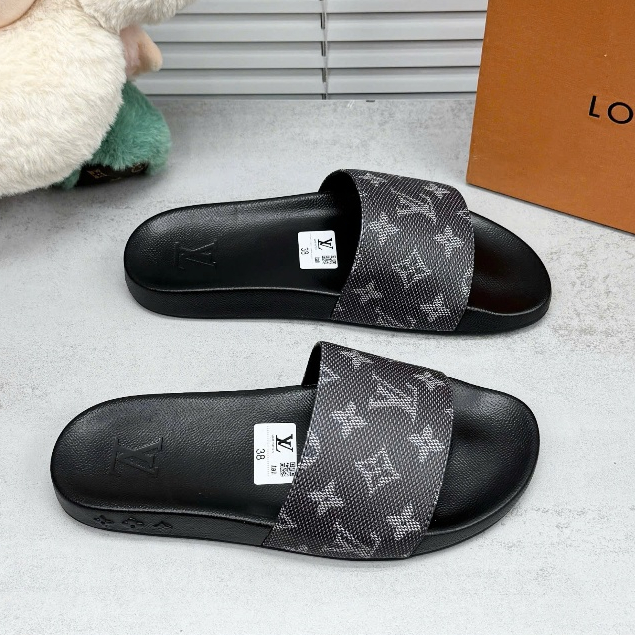 Dép Quai ngang nam nữ LV quai nét bản trendy - Dép đi chơi thời trang