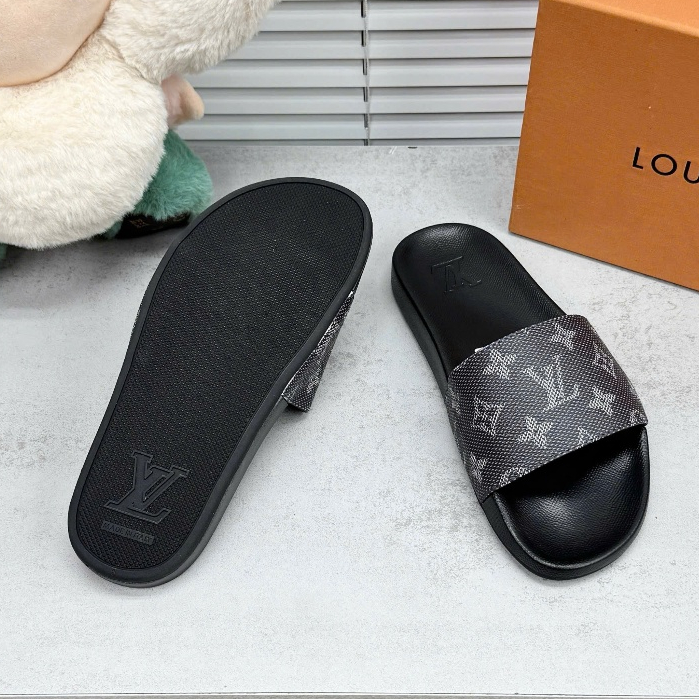 Dép Quai ngang nam nữ LV quai nét bản trendy - Dép đi chơi thời trang