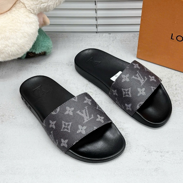 Dép Quai ngang nam nữ LV quai nét bản trendy - Dép đi chơi thời trang