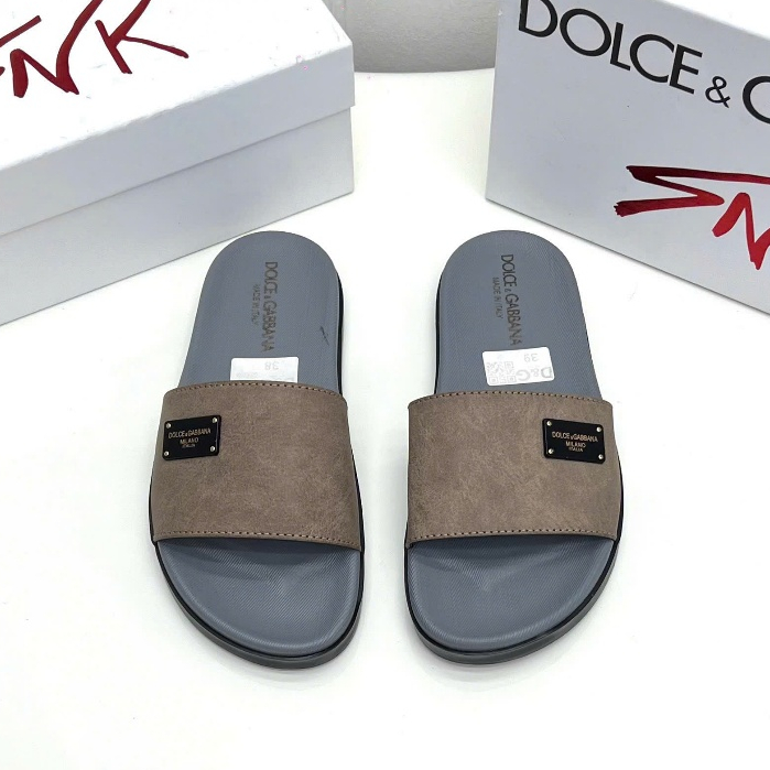 Dép lê nam quai ngang DG Mac, chất liệu quai da, dép nam boy phố đế cứng êm chân, đủ size 37-43