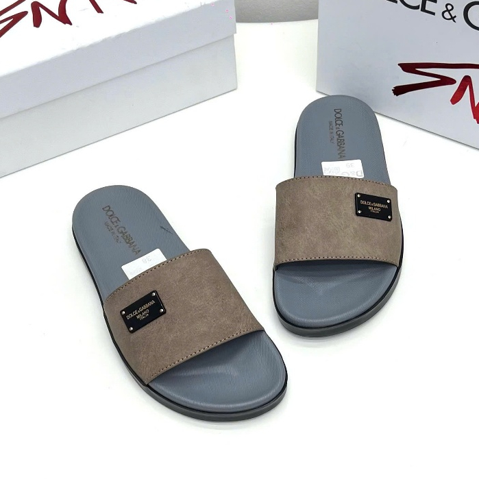 Dép lê nam quai ngang DG Mac, chất liệu quai da, dép nam boy phố đế cứng êm chân, đủ size 37-43