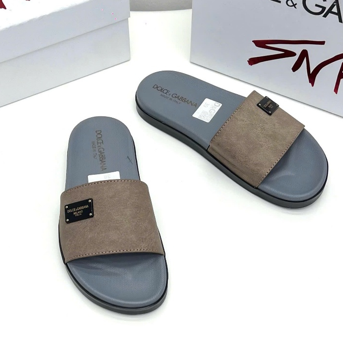 Dép lê nam quai ngang DG Mac, chất liệu quai da, dép nam boy phố đế cứng êm chân, đủ size 37-43
