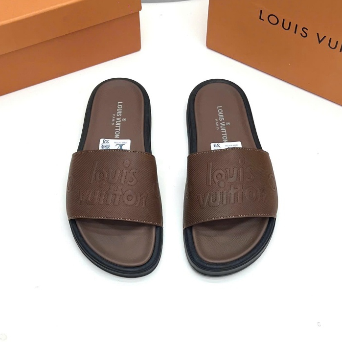 Dép Nam Nữ Quai Ngang LV, mẫu mới in VL họa tiết đẹp.Đù size tu 37-43