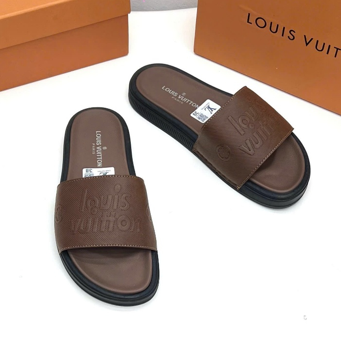 Dép Nam Nữ Quai Ngang LV, mẫu mới in VL họa tiết đẹp.Đù size tu 37-43