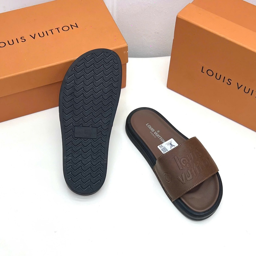 Dép Nam Nữ Quai Ngang LV, mẫu mới in VL họa tiết đẹp.Đù size tu 37-43