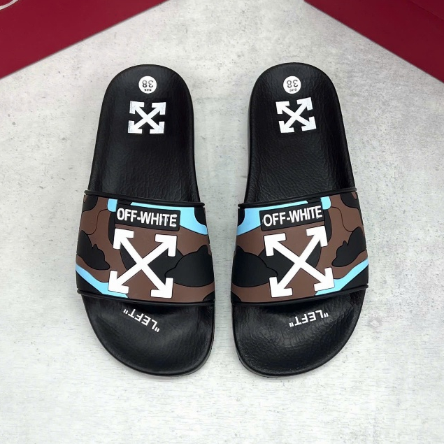 Dép Nam Nữ Quai Ngang OFF WHITE Thương trang Unisex Siêu nét - Phong cách BOY PHỐ